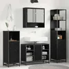 Image de vidaXL Cabinet de salle de bain ChÃªne noir 35 x 37.5 x 166 cm