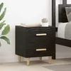 Image de vidaXL Armoire de lit ChÃªne noir 40 x 35 x 47.5 cm Bois d'ingÃ©nierie