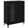 Image de vidaXL Buffet ChÃªne noir 69,5 x 34 x 90 cm Bois d'ingÃ©nierie et fer