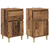 Image de vidaXL Cabinet de chevet avec tiroir 2 pcs Bois ancien 40 x 35 x 70 cm