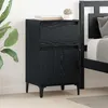 Image de vidaXL Cabinet de chevet ChÃªne noir 40 x 35 x 70 cm Bois d'ingÃ©nierie