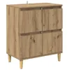Image de Vidaxl Buffet ChÃªne Artisanal 60 X 35 X 70 Cm Bois D'ingÃ©nierie