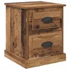 Image de Vidaxl Cabinet De Chevet Avec Tiroir Bois Ancien 39 X 39 X 47.5 Cm