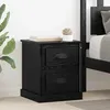 Image de vidaXL Cabinet de chevet avec tiroir ChÃªne noir 39 x 39 x 47.5 cm