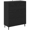 Image de vidaXL Buffet ChÃªne noir 69,5 x 34 x 90 cm Bois d'ingÃ©nierie et fer