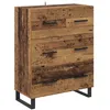Image de vidaXL Buffet Bois Ancien 69,5 x 34 x 90 cm Bois d'ingÃ©nierie et fer