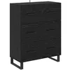 Image de vidaXL Buffet ChÃªne noir 69,5 x 34 x 90 cm Bois d'ingÃ©nierie et fer