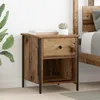 Image de Vidaxl Cabinet De Chevet Avec Tiroir 2 Pcs Bois Ancien 40 X 42 X 50 Cm