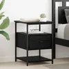 Image de vidaXL Cabinet de chevet avec tiroir 2 pcs ChÃªne noir 40 x 42 x 56 cm