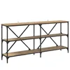 Image de Vidaxl Table Console Avec ÃtagÃ¨re ChÃªne Artisanal 160 X 30 X 75 Cm