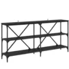 Image de vidaXL Table console avec Ã©tagÃ¨re ChÃªne noir 160 x 30 x 75 cm
