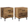 Image de vidaXL Cabinet de chevet 2 pcs Bois ancien 40 x 35 x 47,5 cm