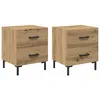 Image de vidaXL Cabinet de chevet 2 pcs ChÃªne artisanal 40 x 35 x 47,5 cm