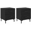 Image de vidaXL Cabinet de chevet 2 pcs ChÃªne noir 40 x 35 x 47,5 cm