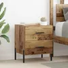 Image de Vidaxl Cabinet De Chevet Avec Tiroir Bois Ancien 40 X 35 X 47.5 Cm