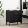 Image de vidaXL Cabinet de chevet avec tiroir ChÃªne noir 40 x 35 x 47.5 cm