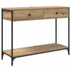 Image de Vidaxl Table Console Avec Tiroir ChÃªne Artisanal 100 X 34,5 X 75 Cm