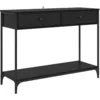 Image de vidaXL Table console ChÃªne noir 100 x 34,5 x 75 cm Bois d'ingÃ©nierie