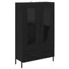 Image de vidaXL Haut Armoire avec tiroir Corona ChÃªne noir 69,5 x 31 x 115 cm