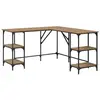 Image de vidaXL Vidaxl Bureau Chêne Artisanal 139 X 139 X 75 Cm Bois D'ingénierie