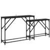 Image de vidaXL Table console 2 pcs ChÃªne noir 100 x 28 x 75 cm