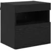 Image de vidaXL Meuble TV mural ChÃªne noir 40 x 30 x 40 cm Bois d'ingÃ©nierie