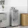 Image de vidaXL Cabinet de salle de bain avec tiroir Gris bÃ©ton 30 x 35 x 80 cm