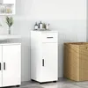 Image de vidaXL Cabinet de salle de bain Blanc brillant 30 x 35 x 80 cm