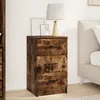 Image de Vidaxl Cabinet De Chevet ChÃªne FumÃ© 38 X 38 X 66 Cm Bois D'ingÃ©nierie
