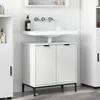 Image de vidaXL Meuble de Lavabo de Salle de Bain Blanc 60,5 x 33,5 x 61 cm