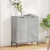 Image de vidaXL Buffet Gris bÃ©ton 69,5 x 33 x 82 cm Bois d'ingÃ©nierie