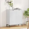 Image de vidaXL Buffet Blanc brillant 69,5 x 33 x 82 cm Bois d'ingÃ©nierie