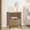 Image de Vidaxl Table De Chevet Avec Tiroir ChÃªne Artisanal 49 X 36 X 61 Cm