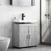 Image de vidaXL Armoire de lavabo de salle de bain Sonoma gris 60 x 34 x 63 cm
