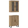 Image de Vidaxl Haut Armoire ChÃªne Artisanal Ensemble De Deux PiÃ¨ces