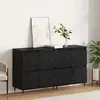 Image de vidaXL Buffets 2 pcs ChÃªne noir 120 x 35 x 70 cm Bois d'ingÃ©nierie