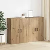 Image de Vidaxl Armoires Murailles 2 Pcs ChÃªne Artisanal 69,5 X 34 X 90 Cm