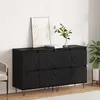 Image de vidaXL Buffets 2 pcs ChÃªne noir 120 x 35 x 70 cm Bois d'ingÃ©nierie