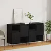Image de vidaXL Buffets 2 pcs ChÃªne noir 120 x 35 x 70 cm Bois d'ingÃ©nierie