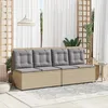 Image de Vidaxl Banc De Jardin Avec Coussin Beige Poly Rotin
