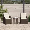 Image de Vidaxl Banc De Jardin Avec Coussin 2 Pcs Marron Poly Rotin
