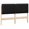 Image de vidaXL TÃªte de lit capitonnÃ©e Naturel et Noir 160 cm Pin massif