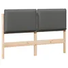 Image de vidaXL TÃªte de lit capitonnÃ©e Gris Naturel et Clair 140 cm Pin massif