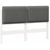 Image de vidaXL TÃªte de lit capitonnÃ©e Blanc et gris clair 120 cm Pin massif