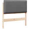 Image de vidaXL TÃªte de lit capitonnÃ©e Gris Naturel et Clair 90 cm Pin massif