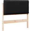 Image de vidaXL vidaXL Tête de lit capitonnée Naturel et Noir 90 cm Pin massif