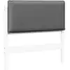 Image de vidaXL vidaXL Tête de lit capitonnée Blanc et gris clair 80 cm Pin massif