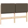 Image de vidaXL vidaXL Tête de lit capitonnée Marron et Taupe 120 cm Pin massif