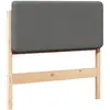 Image de vidaXL vidaXL Tête de lit capitonnée Marron et gris clair 75 cm Pin massif