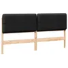 Image de vidaXL TÃªte de lit capitonnÃ©e Marron et Noir 200 cm Pin massif